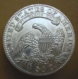 01 1831 Capped Bust Silver Half Dollar  High AU   