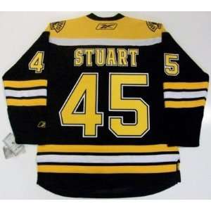  Mark Stuart Boston Bruins Home Jersey Real Rbk: Sports 