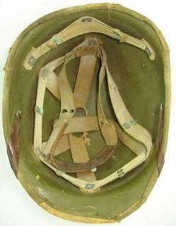 1st pattern Hawley liner & front seam fixed bale M1 helmet  