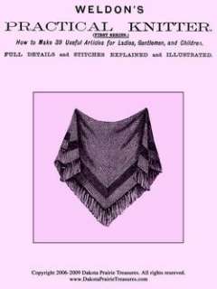 Victorian Knitting Pattern Book Fingerless Mittens 1885  