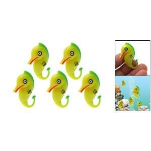  Como Yellow Green Cute Plastic Hippocampi Fish Aquarium 