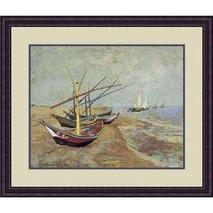  Boats at Saint Marie, 1888 by Vincent Van Gogh   Framed 