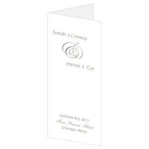  80lb Wedding Program Paper   Slim   Radiant White (50 Pack 