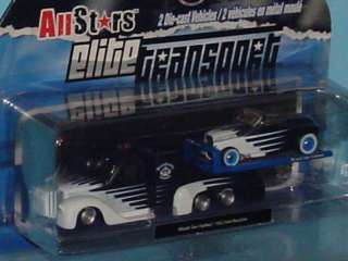 FLATBED TRUCK with 1932 FORD ROADSTER 1:64 BLACK  