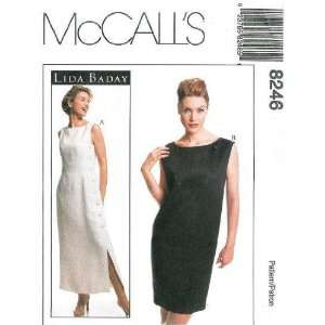  McCalls Sewing Pattern 8246 Misses Lined Dress, Size 14 