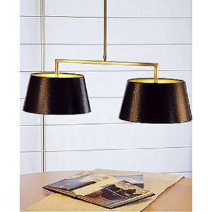 Lua 2 luz suspension lamp   Nickel Dark Leather, incandescent, 220 