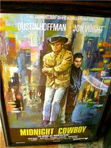 MIDNIGHT COWBOY signed Poster Dustin Hoffman Jon Voight  