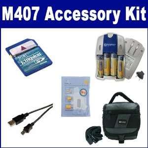  HP PhotoSmart M407 Digital Camera Accessory Kit includes 