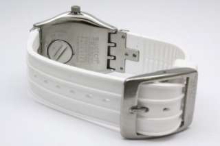 New Swatch Irony Fancy Me Steel White Rubber band Steel Watch 32mm 