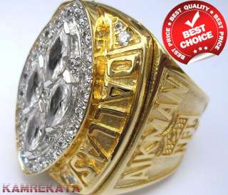 1993 DALLAS COWBOYS SUPER BOWL 18K GOLD PLATED CHAMPIONSHIP RING