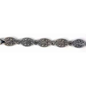  Sterling Silver Marcasite Bracelet: Jewelry