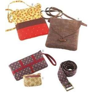  Kwik Sew Bags Coin Purse Wristlet and Belts Pattern By The 