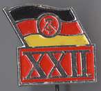 22 XXII YEARS DDR   East German flag Germany stick pin  