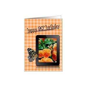  90th birthday, butterfly, pansy, flower Card Toys & Games