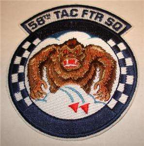 58th TACTICAL FIGHTER SQUADRON PATCH EGLIN AFB FLORIDA  