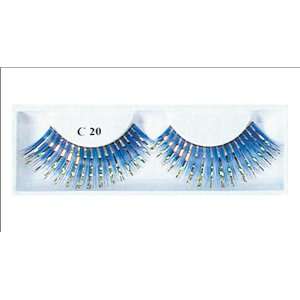    920 C20 Fancy Eyelashes (Blue/Gold): Health & Personal Care