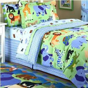  Kids Wild Animals Queen Size Comforter 8PC Bed In A Bag Set BD WILD 