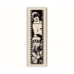  Vintage Beauty Film Frame Wood Mounted Rubber Stamp 
