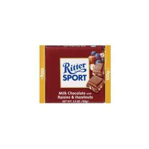 Ritter Milk Chocolate with Raisins & Hazelnuts  Grocery 