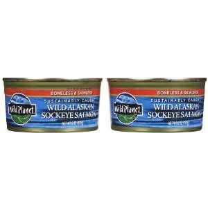 Wild Planet Wild Sockeye Salmon, Skinlees & Boneless, Can, 6 oz, 2 pk 