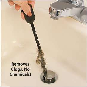 EZ ZIP DRAIN CLEANER un clog clear sink sweeper clean  