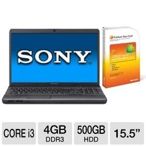  Sony VAIO VPCEH2CFX/B Black 15.5 Laptop Bundle