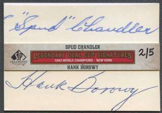 2011 SP Legendary Cuts Baseball Spud Chandler & Hank Borowy Cut Auto 
