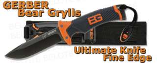 Gerber Bear Grylls Ultimate Knife Fine Edge Fixed Blade + Nylon Sheath 