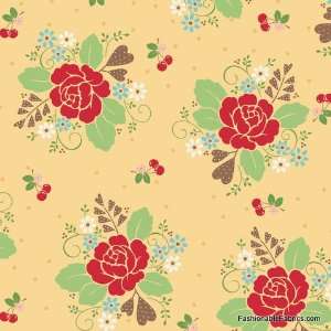    Sew Cherry Main in Yellow by Riley Blake: Arts, Crafts & Sewing