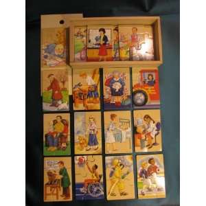  Wooden Box Set of 18   People Around Us Toys & Games