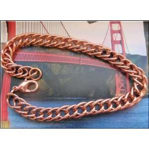  Womens Solid Copper 7 Inch Link Bracelet CB500D2 