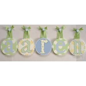  Aarens Hand Painted Round Wall Letters: Home & Kitchen