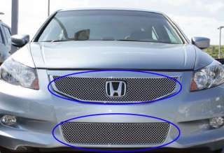 2011 2012 Honda Accord Sedan Upper + Lower Stainless Steel X Wire Mesh 