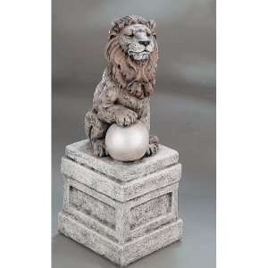  Henri Studio Castle Lion On Orb (Facing Right)_Relic Lava 