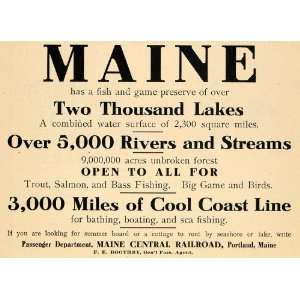   Railroad Fishing Lake River Bass   Original Print Ad