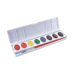  Prang Prang Oval Pan Watercolor Paint W/Brush 8 Colors; 3 