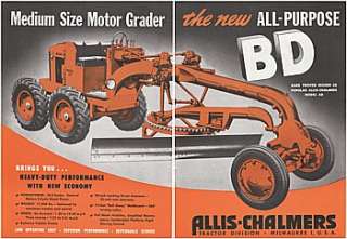1948 Allis Chalmers Milwaukee Ad: Motor Grader Model BD  