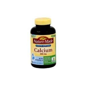  Nature Made Calcium 600 Plus Vitamin D Liquid Softgels 100 