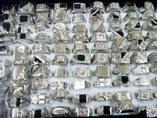 Top Lots 30pcs crystal rhinestone mens fashion rings  