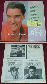   Presley SOMETHING FOR EVERBODY promo record vinyl mono lp RCA LPM 2370