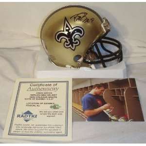  Drew Brees New Orleans Saints Autographed Mini Helmet 