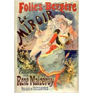  French Vintage Memorabilia Poster   Folies Bergere   Le 
