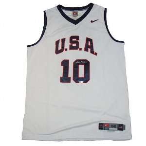  Kobe Bryant Team USA Autographed White Home Jersey: Sports 