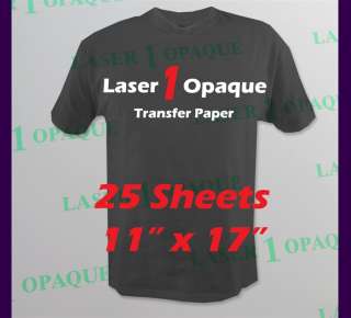 Laser Opaque Dark Shirt Heat Transfer Paper 8.5x11 100  