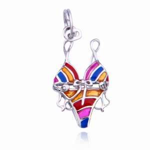  Sterling Silver String Bikini Charm: Jewelry