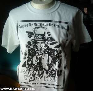 Narcotics Anonymous  Uncle Sam  H&I   2 sided T shirt  