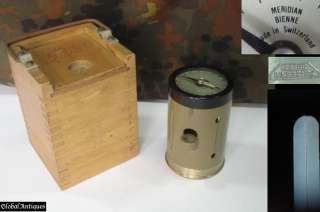 WWII WEHRMACHT ARTILLERY THEODOLITE w/BOX SWISS MADE  