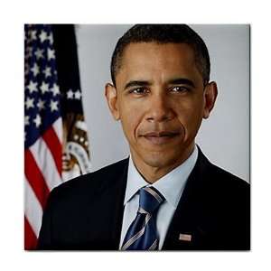   : Barack Obama Ceramic Tile Coaster Great Gift Idea: Office Products