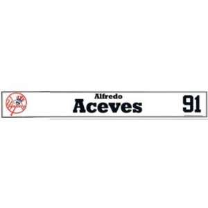 Alfredo Aceves #91 2010 Yankees Spring Training Game Used Locker Room 