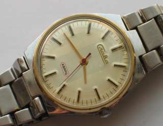 1970s Vintage soviet SLAVA Quartz watch Classic Golden Dial. ST/ST 